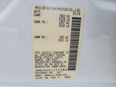 2020 Nissan Altima 2.5 SR