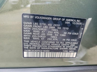 2026 Volkswagen Atlas Cross Sport 2.0T SEL