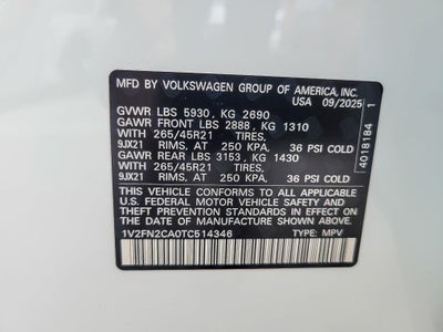 2026 Volkswagen Atlas 2.0T SEL Premium R-Line