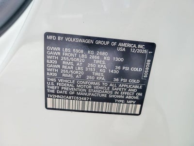 2026 Volkswagen Atlas 2.0T SE w/Technology