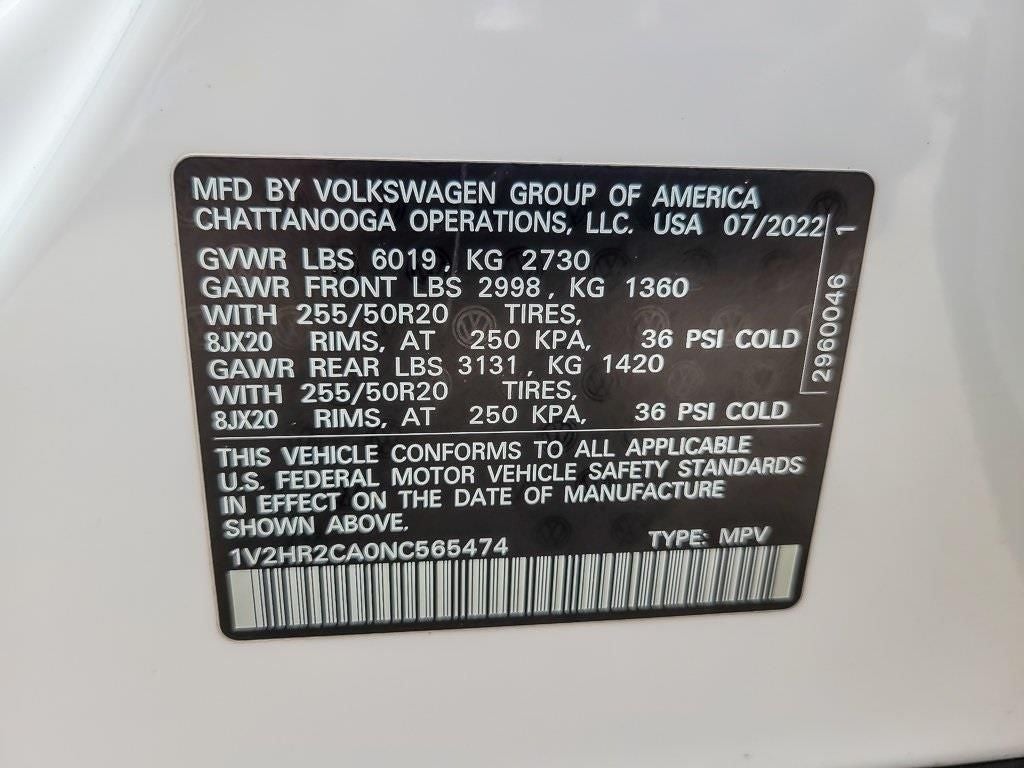 2022 Volkswagen Atlas 3.6L V6 SE w/Technology