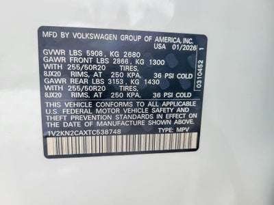 2026 Volkswagen Atlas 2.0T SE w/Technology