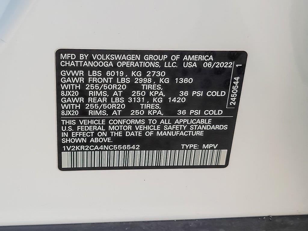 2022 Volkswagen Atlas 3.6L V6 SE w/Technology